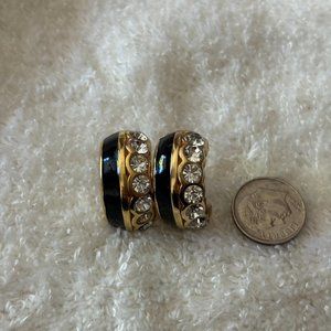 Black / Gold / w Crystals